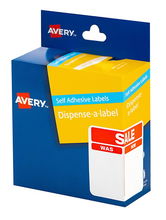 view Avery Was/Now Sale 60 x 40 mm Dispenser Label - 100 Pack