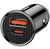 Baseus Circular Plastic 30W Car Charger with USB-C and USB-A Ports - Black