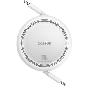 Baseus Free2Draw Mini 1M Retractable USB-C to USB-C Charge & Sync Cable - Moon White