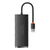 Baseus Lite Series 0.25m 4-Port USB-A Hub - Black