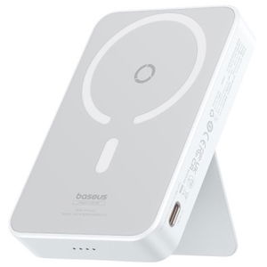 Baseus MagPro 5000mAh Wireless Magnetic Stand Power Bank - Stellar White