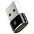 Baseus Mini USB-C Female to USB-A Male Adapter - Black