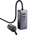 Baseus Share Together 120W Car Charger with Extension Cord - Gray