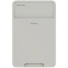 view Baseus Stick on Silicone Card Holder for Mobile Phone - French Grey