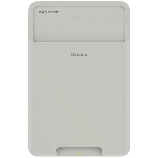 Baseus Stick on Silicone Card Holder for Mobile Phone - French Grey