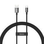 Baseus Superior Series SuperVOOC 1m USB-A to USB-C Charge & Sync Cable - Black