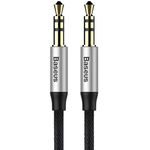 Baseus Yiven M30 1.5M 3.5mm Audio Cable - Silver Black