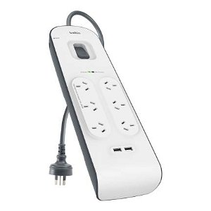Belkin 6 Outlet Surge Strip with 2.4A USB Charging
