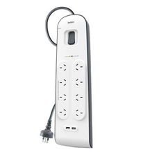 view Belkin 8 Outlet Surge Strip with 2.4A USB Charging