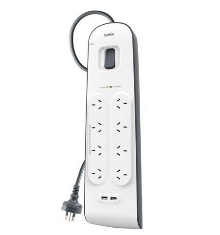 Belkin 8 Outlet Surge Strip with 2.4A USB Charging