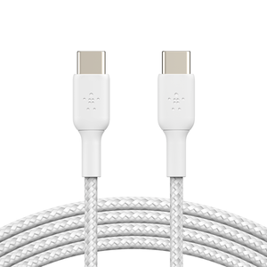 Belkin BoostCharge 1m Braided USB-C to USB-C Cable - White