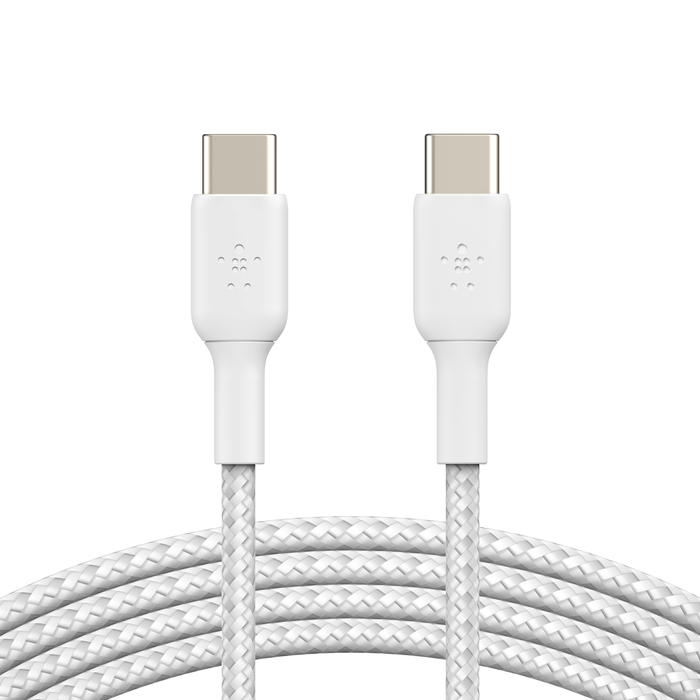 Belkin BoostCharge 1m Braided USB-C to USB-C Cable - White