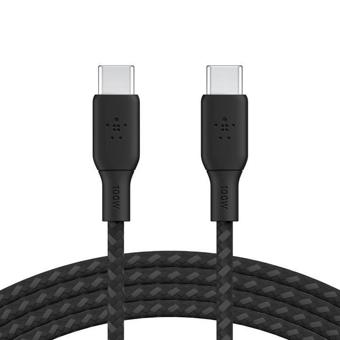 Belkin BOOSTCHARGE 2m USB-C to USB-C Cable with 100W Charging Power - Black