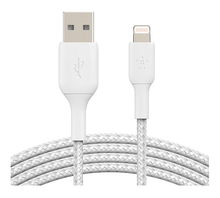 view Belkin BoostUP Charge 1m Lightning to USB-A Braided Charge & Sync Cable - White