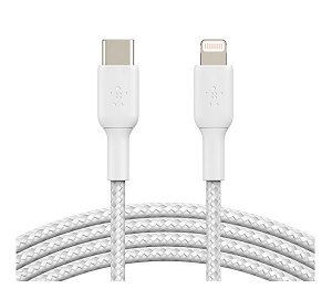 Belkin BoostUP Charge 1m USB-C to Lightning Braided Charge & Sync Cable - White