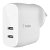 Belkin BoostCharge Dual USB-C Power Delivery Wall Charger - White