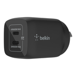 Belkin BoostCharge Pro 65W Dual USB-C GaN Wall Charger - Black