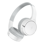 Belkin SoundForm Mini Bluetooth On-Ear Wireless Stereo Headphones for Kids - White