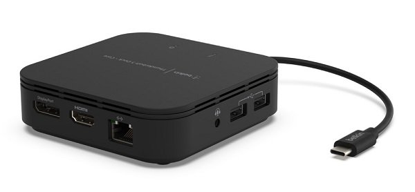 Belkin Thunderbolt 3 Dock Core Laptop Docking Station - 1x USB-C, 2x USB-A, 1x DisplayPort, 1x HDMI, 1x RJ-45