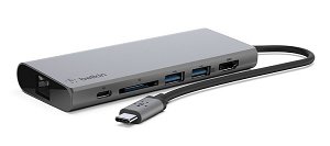 Belkin USB-C Multiport Multimedia Hub with 60W Power Pass Through