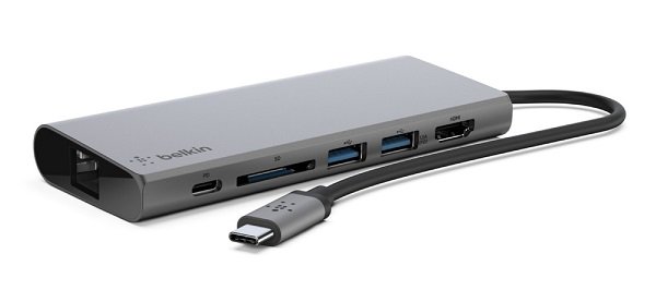 Belkin USB-C Multiport Multimedia Hub with 60W Power Pass Through