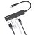 Bonelk Long-Life 4-in-1 USB-C Multiport Slim Hub - Black