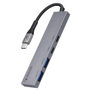 Bonelk Long-Life 4-in-1 USB-C Multiport Slim Hub - Space Grey