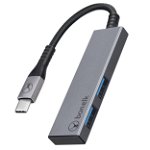 Bonelk Long-Life Series USB-C to 2 Port USB 3.0 Slim Hub - Space Grey