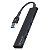 Bonelk Long-Life USB-A to 4 Port USB Slim Hub - Black