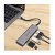 Bonelk Long-Life USB-A to 3 Port USB Hub with SD/Micro SD Reader - Space Grey