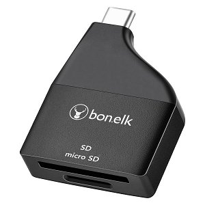 Bonelk USB-C to MicroSD/SD Adapter - Black