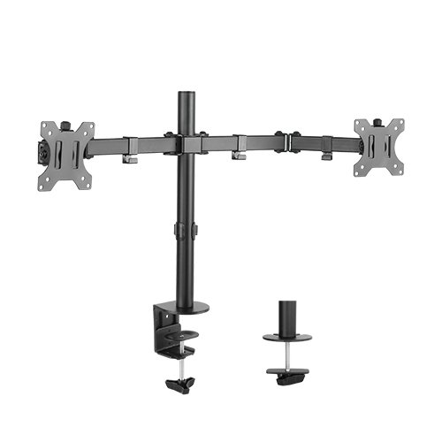 Bracom Dual Steel Arm Desk Monitor Bracket for 13 -32 Inch Monitors - Up to 8Kg
