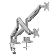 view Bracom Dual Desk Mount Bracket for 17-32 Inch Curved & Flat Panel TVs or Monitors - Up to 9kg - Metallic Grey