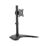 Bracom Essential Single Desk Stand for 13 - 27 Inch Flat Panel TVs or Monitors - Up to 10Kg