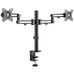 Brateck Aluminum Dual Monitor Desk Mount Bracket for 17-32 Inch Flat Panel TVs or Monitors - Up to 8kg per arm