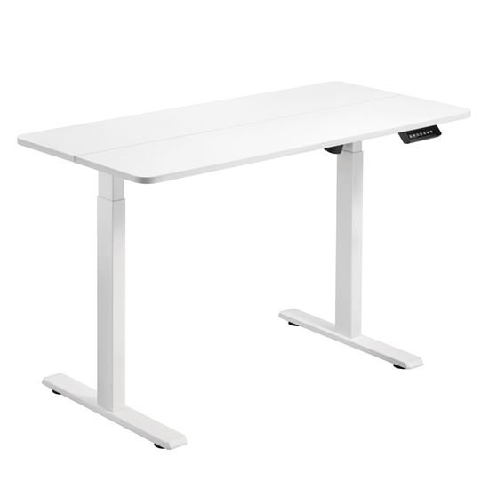 Brateck Compact Desktop Single Motor Electric Sit-Stand Desk - White