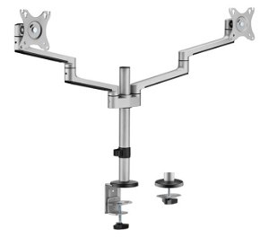 Brateck Dual Arm Premium Articulating Monitor Desk Mount - For 17”-32” Monitors