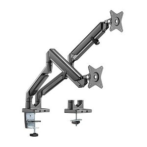 Brateck Dual Gas-Spring Desk Mount Bracket for 17-32 Inch Flat Panel TVs or Monitors - Up to 9Kg
