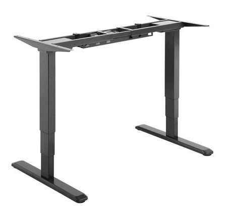 Brateck Dual Motor Electric Two Leg Sit-Stand Desktop Workstation Frame - Black