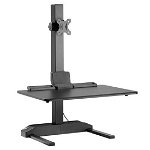 Brateck DWS19-T01 Electric Sit-Stand Desk Converter with Single Monitor Mount