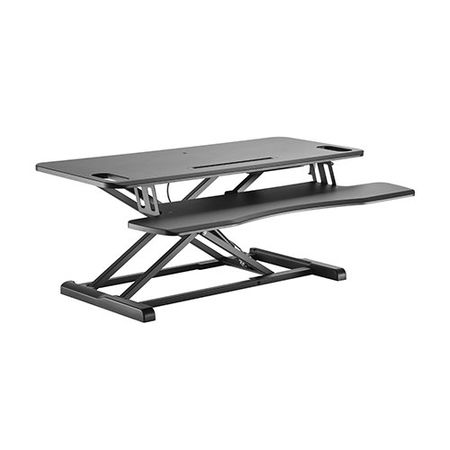 Brateck Gas Spring Scissor Lift Sit-Stand Desktop Workstation - Black