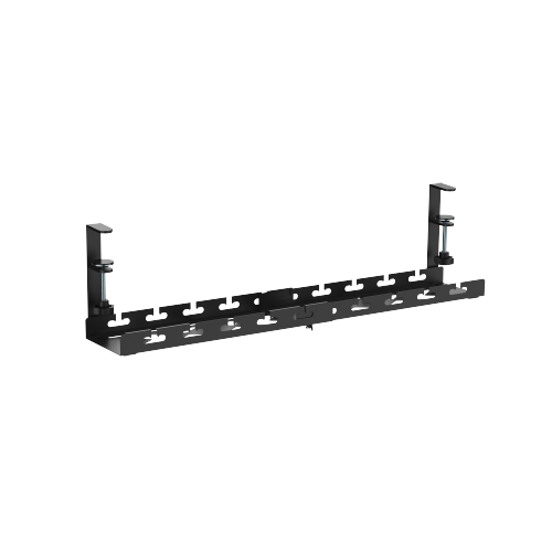 Brateck Extendable Clamp-On Under Desk Cable Management Tray - Matte Black