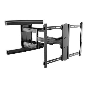 Brateck Contemporary Designed Full-Motion Black Wall Mount Bracket for 37-80 Inch Flat Panel & Curved TVs or Monitors - Up to 70kg
