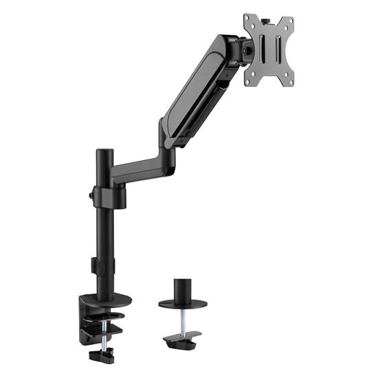Brateck Pole-Mounted Gas Spring Single Monitor Desk Mount - For 17"-32" Monitors