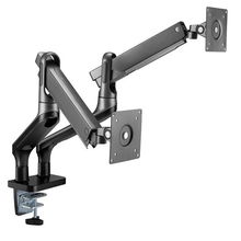 view Brateck Premium Aluminium Dual Spring-Assisted Desk Mount for 17 - 32 Inch Monitors