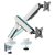 Brateck RGB Lighting Dual Monitor Desk Mount Bracket for 17-32 Inch Curved TVs or Monitors - Up to 9kg