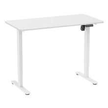 view Brateck S11E Basic Single Motor Electric Sit-Stand Desk - White
