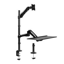 view Brateck Single Monitor Sit-Stand Workstation Desk Mount Bracket for 13-27 Inch  Flat Panel TVs or Monitors - Up to 9kg