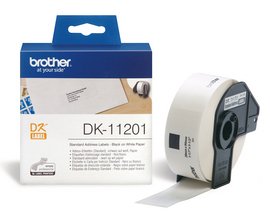 Brother DK11201 29mm X 90mm Black on White Standard Address Labels