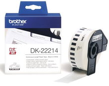 view Brother DK22214 12mm x 30m Black on White Continuous Removable Paper Label Roll Tape